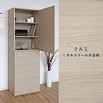 収納棚 扉付き キャビネット 国産家具 壁面収納 幅60cm DIY 木製 組立 WS-1860T