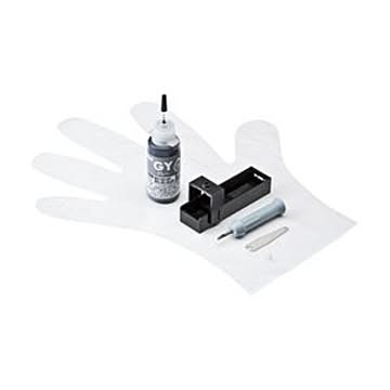 （まとめ）サンワサプライ 詰め替えインクBCI-351GY用 INK-C351G30S【×5セット】