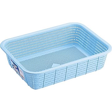 キッチンバスケット/キッチン用品 ブルー 材質：PP メッシュ形状 『HOME＆HOME』【代引不可】