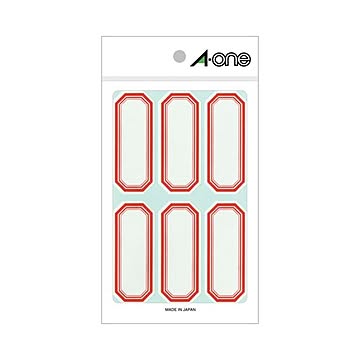 まとめ エーワン セルフ角ペーパー 小65×27mm 赤 05001 1パック108片：6片×18シート  ×30セット