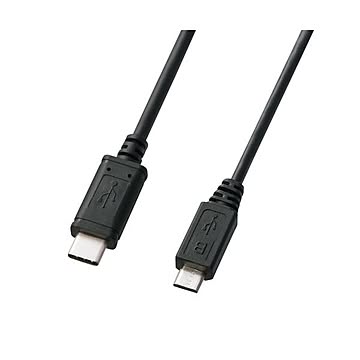 （まとめ） サンワサプライ USB2.0TypeC-microBケーブル KU-CMCBP310 【×3セット】