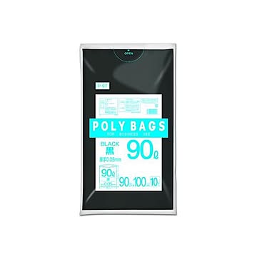 （まとめ） オルディ ポリバッグ ビジネス 90L 0.05mm 黒 10枚 【×10セット】