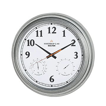 時計 温湿度計 WALL CLOCK NORTHROP G-40 WD K725-926 405Rmm ダルトン