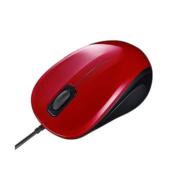 （まとめ）サンワサプライ 静音有線ブルーLEDマウス MA-BL9R×3セット