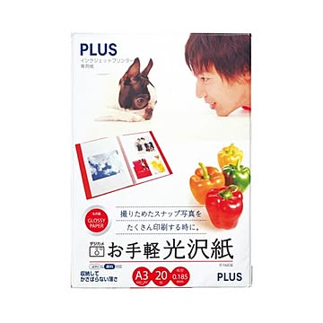 インクジェットプリンタ専用紙 お手軽光沢紙 A3 20枚入 【×10セット】