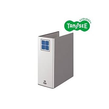 （まとめ）TANOSEE 片開きパイプ式ファイルE A4タテ 100mmとじ グレー 30冊