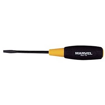 (まとめ)ソフトグリップ  マイナスドライバー  【-6/軸長100mm×5セット】  マグネット入り  マーベル  MD-6-100