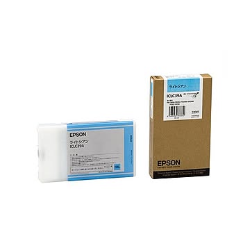 (まとめ) エプソン EPSON PX-P／K3インクカートリッジ ライトシアン 220ml ICLC39A 1個  【×10セット】