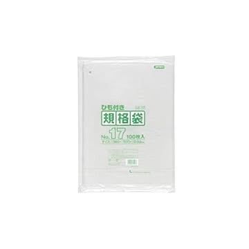 規格袋ひも付 17号100枚入03LLD透明 LK17 （15袋×5ケース）合計75袋セット 38-474