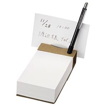 （まとめ） TANOSEE ツインペン立てメモ クラフト表紙天のりとじ 1冊 【×20セット】
