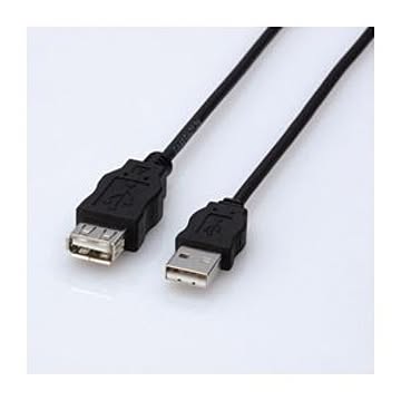 (まとめ)エレコム エコUSB延長ケーブル(1.5m) USB-ECOEA15【×5セット】