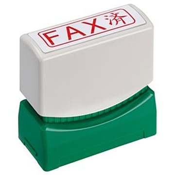 （まとめ） TANOSEE スタンパー 「FAX済」 赤 1個 【×5セット】