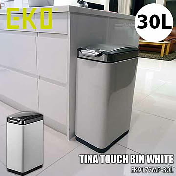 【日本国内正規品】EKO イーケーオージャパン TINA TOUCH BIN ティナタッチビン30L ホワイト EK9177MP-30L-WH 30L ゴミ箱 ダストボックス