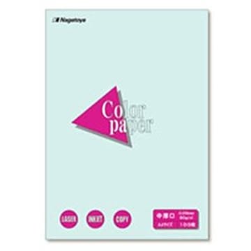 (業務用10セット)Nagatoya カラーペーパー/コピー用紙 A4/中厚口 100枚 両面印刷対応 水