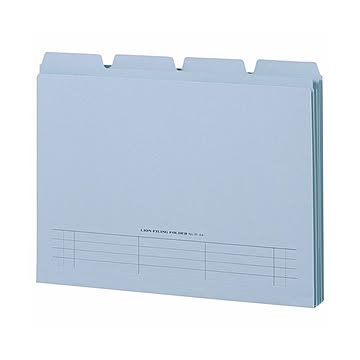 （まとめ）ライオン事務器 4カットフォルダー山付ファイル A4 水 No.31-4P 1パック(4冊) 【×20セット】