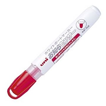 (まとめ) 三菱鉛筆 ホワイトボードマーカー ユニお知らセンサー 中字丸芯 赤 PWB1204M.15 1本 【×80セット】