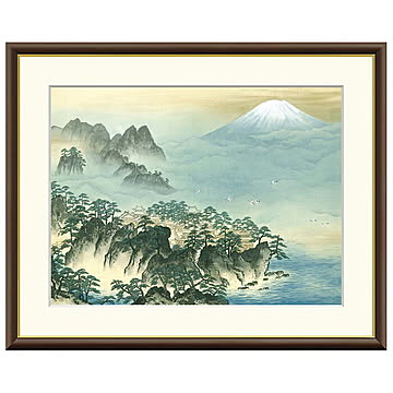 額絵 蓬莱山 横山大観 52x42cm 三幸