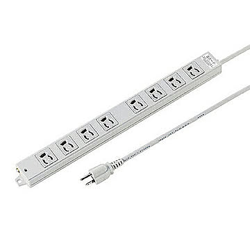 工事物件雷ガードタップ(3P抜け止め・マグネット付・8個口・3m) 管理No. 4969887831502