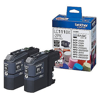 ブラザー brother 純正インクカートリッジ ブラック2個パック LC111BK-2PK 管理No. 4977766724678