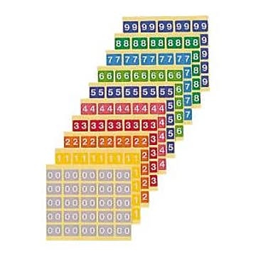 カラーナンバーラベルM 数字0 （25片×10シート） KM-2-0
