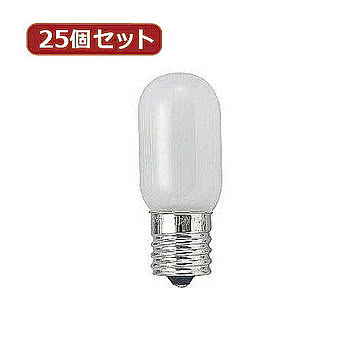 YAZAWA 25個セット ナツメ球20Wホワイト口金E17 T201720WX25 管理No. 4560352869794