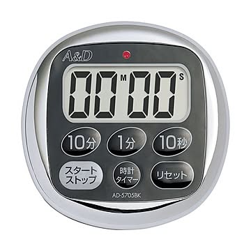 (まとめ) A＆D 防滴タイマー ブラック AD5705BK 1個 【×10セット】