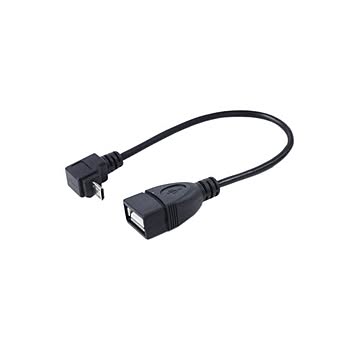 (まとめ)変換名人 USBmicro HOST L型ケーブル20(下L) USBMCH-20DL×10セット