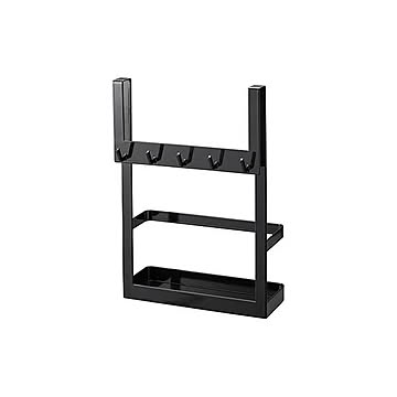 tower タワー (山崎実業) 下駄箱扉引っ掛けフック＆ツールホルダー Entryway Over-The-Door Organizer With Hooks 玄関収納 両面 小物収納 折り畳み傘