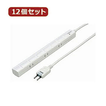 YAZAWA 12個セット 3P対応スリムタップ7個口 Y02YJKP705WHX12 管理No. 4560352863167