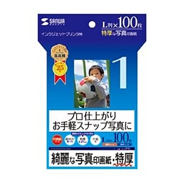 (まとめ)サンワサプライ インクジェット写真印画紙・特厚 JP-EP6L【×5セット】