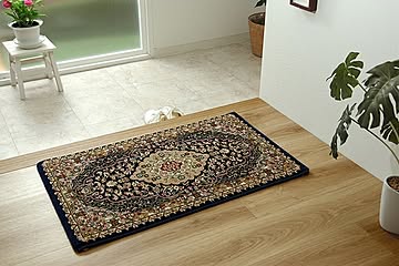 イケヒコ・コーポレーション ベルミラ 玄関マット ウィルトン織り 50×80cm ネイビー 室内用