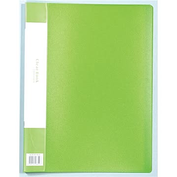 （まとめ）クリアブックB 厚 A4 20ポケット グリーン【×20セット】