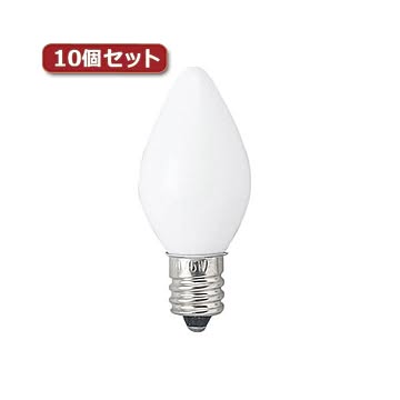 （まとめ）YAZAWA ローソク球 E12 5W 白 2個パック10個セット 1CC2PX10【×2セット】