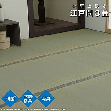 【小林製薬 KOBA-GUARD】 い草 上敷き/ラグマット 【江戸間】 制菌 抗菌 防臭 消臭 〔リビング 和室〕【代引不可】
