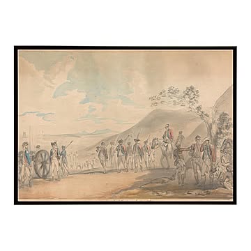 世界の古い絵画 レトロポスター デジタルリマスターMarch of Troops in I【bn-poster-3795】