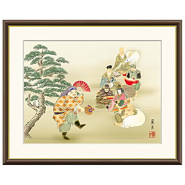 額絵 七福神 吉井蘭月 52x42cm 三幸