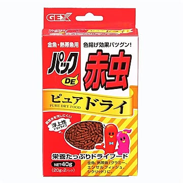 （まとめ） パックDE赤虫 ピュアドライ 40g （ペット用品） 【×10セット】【代引不可】