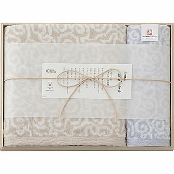 今治謹製 バスタオル&ウォッシュタオル 木箱入 B6126514