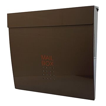 郵便ポスト郵便受け大型メールボックス壁掛け鍵付きマグネット付き ブラウン 茶色 ポスト(brown)