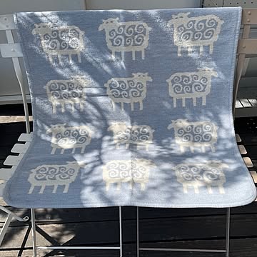 KLIPPAN クリッパン シュニールコットン　ミニブランケット　ベングトのヒツジ　エンジェルブルー　正規取扱店