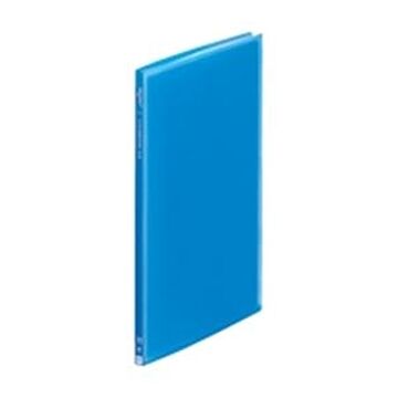 (業務用10セット) LIHITLAB クリアファイル/ポケットファイル A4/タテ型 20ポケット G3101-8 ブルー