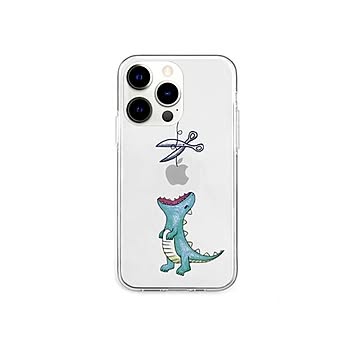 AKAN ソフトクリアケース for iPhone 13 Pro はらぺこザウルス グリーン AK21004i13P