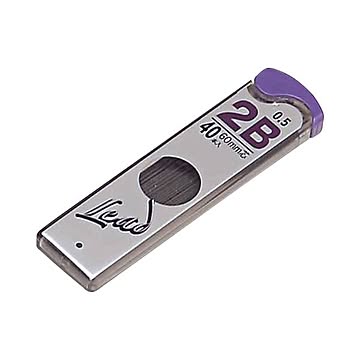 (まとめ) プラチナ プラチナシャープ SHARP芯 P-LEAD 0.5mm 2B シン5Q-200A#6 1セット(400本：40本×10個) 【×10セット】