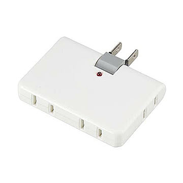 YAZAWA 雷ガード付4個口コーナータップ Y02CK400WH 管理No. 4966307284375