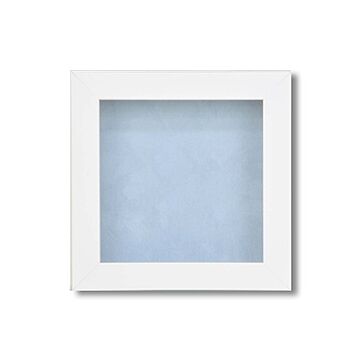 【ピンバッチ・缶バッチを飾れる額】壁掛け・スタンド付 紫外線やほこりや劣化から防ぐ 130角(130×130mm) ブルー