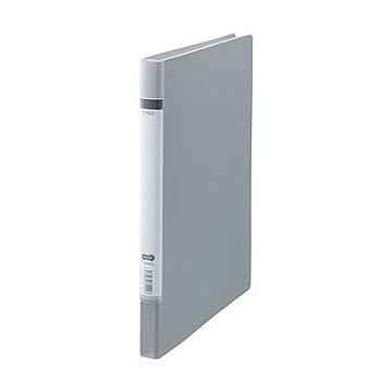 （まとめ）TANOSEE Zファイル(貼り表紙)ロングタイプ グレー 1冊 【×20セット】