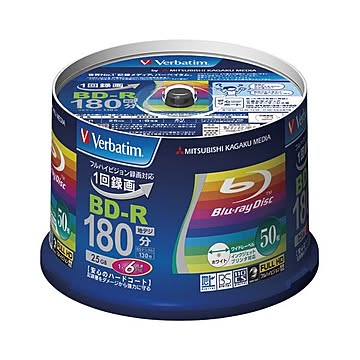 三菱化学メディア 録画用BD-R 6倍速 50枚入 IJP白レーベル VBR130RP50V4