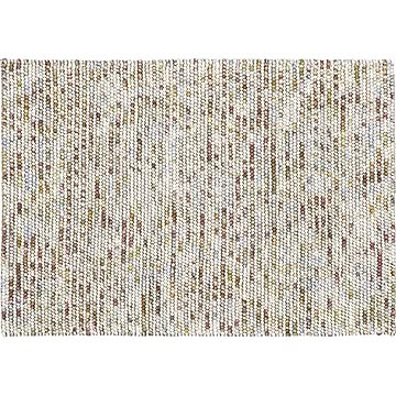 マシュー プレーベル 手織りカーペット マルチ色 防炎 約190×240cm インド製 ホットカーペット対応