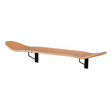 東谷 SF-202NA ウォールラック 幅79cm 奥行20cm 高さ14.5cm 積層合板 ラッカー塗装 スチール 壁掛け ラック ウォールシェルフ 木製 スケートボードデザイン 送料込み