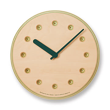 掛け時計 壁掛け時計 おしゃれ 北欧 Paper-Wood CLOCK dot ペーパーウッドクロック 22cm 木製 ナチュラル DRL19-07 時計  モダン シンプル かわいい リビング